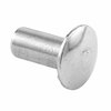 Prime-Line Unslotted Barrel Nut, #8-32 x 1/2 in., Steel Construction, Chrome Plated, 100PK 651-0469